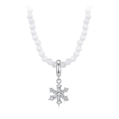Collier Pendentif Fleur de Givre en Argent 925