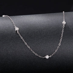Collier Ras-de-Cou en Argent 925 avec Certificat