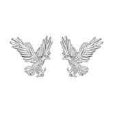 Boucles d'Oreilles Puces Aigle en Argent 925