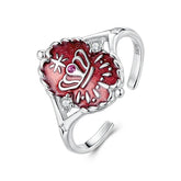 Bague Ajustable Carte de Tarot Reine en Argent 925