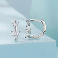 Créoles Cœur en Argent 925