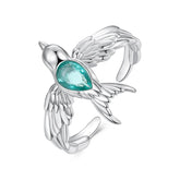 Bague Ajustable Hirondelle en Argent 925