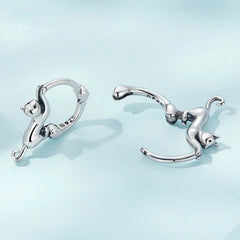 Boucles d'Oreilles Créoles Chats - Image 3