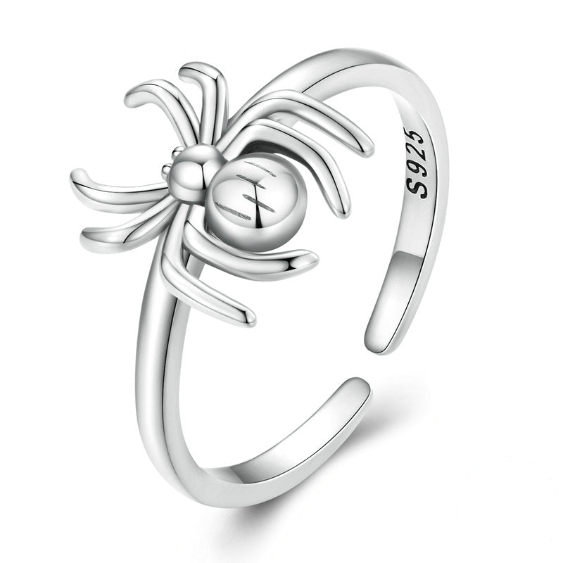 Bague Araignée en argent 925 plaqué or blanc ajustable