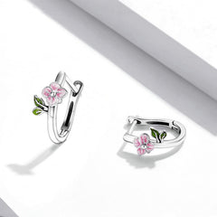 Boucles d'Oreilles Fleurs de Cerisier - Image 4