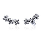 Boucles d'oreilles Fleurs Brillantes