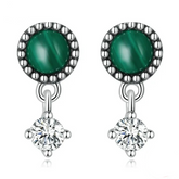 Boucles d'Oreilles Malachite