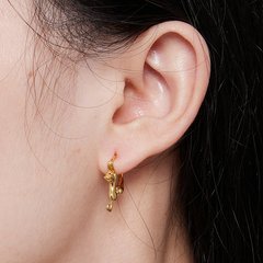 Boucles d'Oreilles Créoles Chats - Image 2