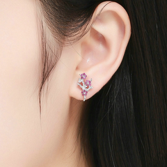Boucles d'Oreilles Fleurs de Cerisier - Image 2