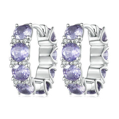 Boucles d'oreilles Créoles Violettes