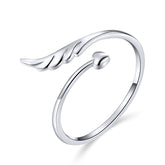 Bague Flèche en argent 925 plaqué or blanc ajustable