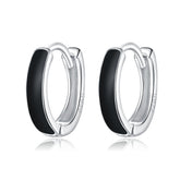 Boucles d'Oreilles Créoles Noir