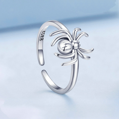 Bague Araignée en argent 925 plaqué or blanc ajustable - Photo 4