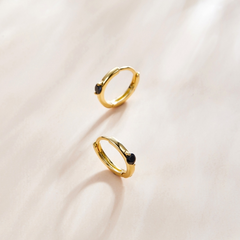 Boucles d'Oreilles Créoles Point Lumineux - Image 3