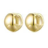 Boucles d’Oreilles Créoles Épaisses en argent 925 plaqué or jaune