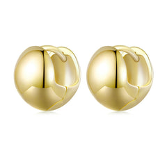 Boucles d’Oreilles Créoles Épaisses en argent 925 plaqué or jaune