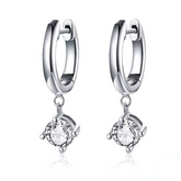 Boucles d'Oreilles Créoles Pendentif Point Lumineux