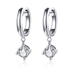 Boucles d'Oreilles Créoles Pendentif Point Lumineux