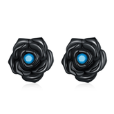 Boucles d'Oreilles Roses Noires