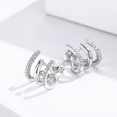 Boucles d'Oreilles Créoles Triples - Image 4