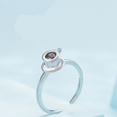 Bague Tasse de Café en argent 925 plaqué or blanc ajustable avec zircon marron - Photo 4