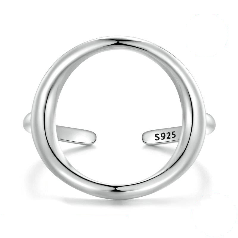 Bague Cercle en argent 925 plaqué or blanc