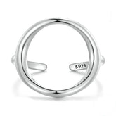 Bague Cercle en argent 925 plaqué or blanc