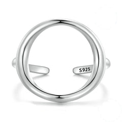 Bague Cercle en argent 925 plaqué or blanc