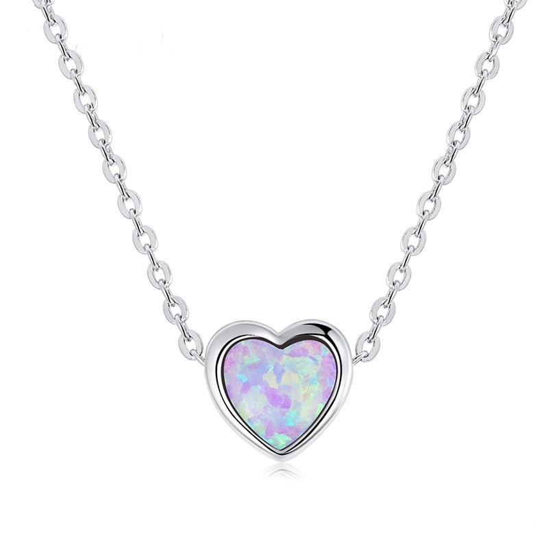 Collier Coeur d'Opale