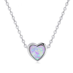 Collier Coeur d'Opale