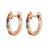 Boucles d'Oreilles Créoles Arc-en-ciel