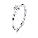 Bague Coeur Brilliant en argent 925 plaqué or blanc aver zircon blanc