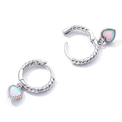 Boucles d'Oreilles Créoles avec Coeurs - Image 4
