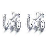 Boucles d'Oreilles Créoles Triples