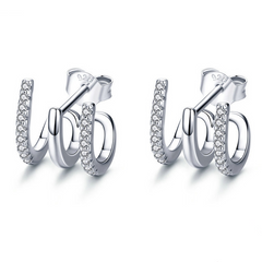 Boucles d'Oreilles Créoles Triples