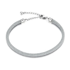 Bracelet Cordon Grise de style marin avec fermoir réglable en argent 925