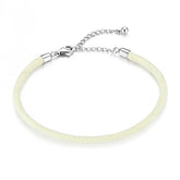 Bracelet Cordon Blanc de style marin avec fermoir réglable en argent 925