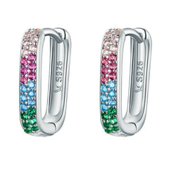 Boucles d'Oreilles Créoles Rectangles