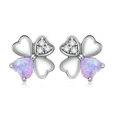 Boucles d'Oreilles Trèfle à Quatre Feuilles