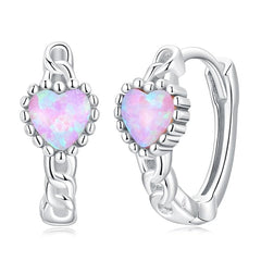 Boucles d'Oreilles Créoles Coeurs - Image 3