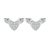 Boucles d'Oreilles Coeurs Ailés