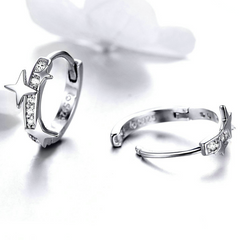 Boucles d'oreilles huggies étoiles