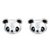 Boucles panda argent