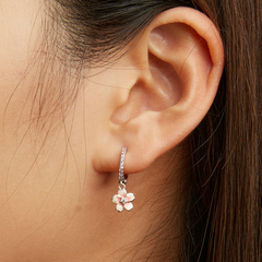 Boucles d'oreilles pendantes fleurs
