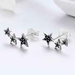 Boucles étoiles argent