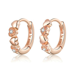 Boucles cœurs roses