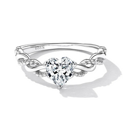 Bague cœur romantique