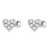 Boucles d'oreilles clous étoiles argentées