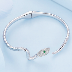 Bracelet serpent argent