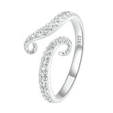 Bague argent pieuvre